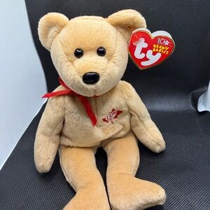 TY Beanie Baby True Bear 2003 Canada Maple Leaf Plush Retired
